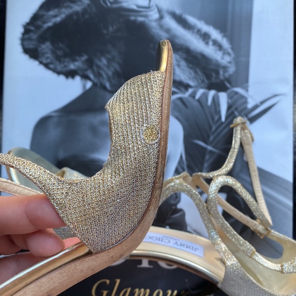 Jimmy Choo Champagne Ivette Sandal 85 Heel, Size: EU 39 (Approx. US 9) - Picture 5 of 12